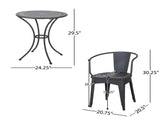 LOURDES 3 PC KD METAL SET 56559.00BLK