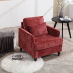 ZUN COOLMORE Wood Frame Armchair, Modern Accent Chair Lounge Chair for Living Room,Tufted Club Chair, W395P151906