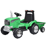 ZUN Kids Ride on Tractor with Trailer, 12V Battery Powered Electric Tractors for Kids with Remote T3067P244618