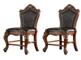 Chocolate and Honey Oak Armless Counter Height Chairs B062P182751