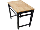Workbench - 35" Wide Rolling Workbenches for Garage - Adjustable Height, Workshop Tool Bench, Metal W465P190957