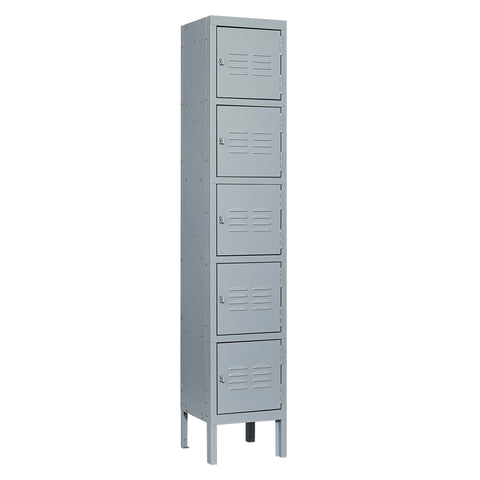 ZUN 5 Door 66"H Metal Lockers With Lock for Employees,Storage Locker Cabinet for Home Gym Office School 58203593