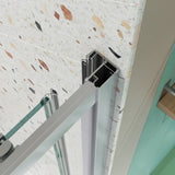 50"-54"W x 72"H sliding shower door, sliding door, with 1/4" tempered glass and Polished Chrome W2122P228624