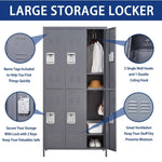 ZUN 6 Door 72"H Metal Lockers With Lock for Employees,Storage Locker Cabinet for Home Gym Office School 70100084