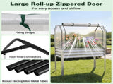 3-in-1 Metal Raised Garden Bed with Mini Greenhouse Cover, Elevated Planter Box - Silver 90410085