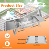 Foldable Charcoal BBQ Grill Stainless Steel Grill Net Easy Setup Portable Tabletop Barbecue Grill 27231662