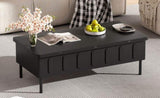 U-Can Lift-Top Coffee Table with 2 Drawers, Modern Space Saving Center Table with N724P292514B