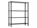 4-Layer Plastic Coated Iron Shelf 140*90*35 Black 45666583