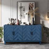 Stronger Vintage Style Buffet Cabinet, Lacquered Accent Storage 4 Door Wooden W1445121942