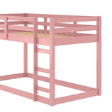 Pink Twin Loft Bed with Wooden Frame B062P189211