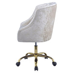 ZUN Vintage Cream and Gold Tufted Back Office Chair B062P182759