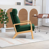 ZUN 25.2"W Modern Rocking Chair Accent Lounge Armchair Comfy Boucle Upholstered High Back Wooden Rocker W1298137120