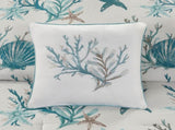 7 Piece Cotton Sateen Comforter Set Aqua Cal King B03597268