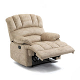 ZUN Large Manual Recliner Chair in Fabric for Living Room, Beige W1803130582