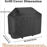 ZUN Grill Cover for Outdoor BBQ Cover 58*24*46 inch BBQ Covers Waterproof Heavy Duty Gas 40513893