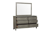 Transitional Style Gray Finish 1pc Desser Storage Drawers Ball Bearing Glides Wooden Furniture B011134291