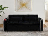 55.51 inch versatile foldable sofa bed in 3 lengths, modern sofa sofa sofa velvet pull-out bed, W2353P151786