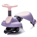 ZUN 6V Kids Ride On Electric Wiggle Car,Flashing & Shock absorbing PU Wheels For Effective Floor W1578P213376