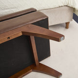 COOLMORE Teddy wool fabric, solid wood feet for solid weighing, and bed end stool with storage W1539P242720