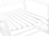 68.5*86*115CM Square Wooden Rocking Chair Wavy Backboard White 64145404