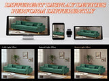 FX-P11-GR 87.4 Inches Contemporary Upholstered Sofa Couch, 3 Seater Sofa with Plush Cushions & W576P360571