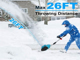 800W Electric Snow Shovel Cordless, Lightweight Foldable Snow Remover with Safety Lock, 49348714
