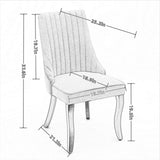Rayon Cloth Flocking Linen Dining Chairs Channel Kitchen Dinner Chair Comfy Fabric Upholstered W1143P190236