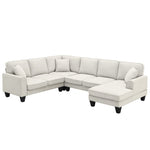 ZUN [New] 108*85.5" Modern U Shape Sectional Sofa, 7 Seat Fabric Sectional Sofa Set 60782446