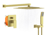 Shower System Shower Faucet Combo Set Wall Mounted with 12" Rainfall Shower Head and handheld shower 18645061
