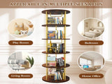 5 Tier Rotating, 360&deg Display Round Spinning, Wood & Metal Stackable Spinning 83593821