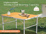 3ft Aluminum Alloy Folding Table wood grain color 14252439