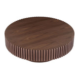 ZUN 39.37'' Round MDF Coffee Table Mid Century Modern Coffee Table Unique Coffee Table for Living Room W876P188697