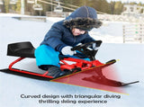 Christmas Gift Snow Racer - 44"x20"x16" Size, 13lbs Lightweight, Parent-Kid Interactive Fun-Red 86902460