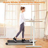 ZUN Walking Pad Treadmill Under Desk for Home Office Fitness, Mini Portable Treadmill with APP Remote 16066211