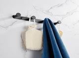 Towel Hook Matte Black Stainless Steel Towel Robe Coat Rack Rows of Four Hooks Bathroom Accessories 28224755