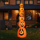 9FT Halloween Inflatable Stacked Pumpkins, Blow up 6 Pumpkins Inflatable with Built-in LED Lights 29198192