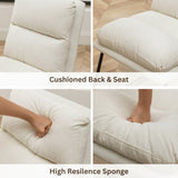 Milos Contemporary Upholstered Dining Chairs, Set of 2, Vanilla White T2574P245418