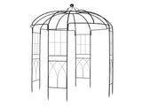 207*207*270cm Courtyard Wrought Iron Gazebo Iron Arch Black 84837091