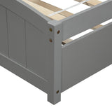 Twin size Platform Bed with Trundle, Gray WF194304AAE