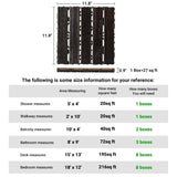 27pcs Wood Interlocking Deck Tiles 11.8"x11.8", Waterproof Flooring Tiles for Indoor and Outdoor, 34814448