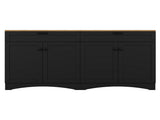 ON-TREND Farmhouse TV Stand with 2 Drawers for TVs Up to 70", Versatile Wood Grain Sideboard with N721P245732B
