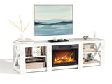 58 inch white double-sided cross fireplace cabinet 149 * 40 * 60cm 18 inch fireplace core 05117543