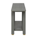 U_Style 62.9" Modern Minimalist Console Table, Solid Wood Entryway Sofa Table with Metal Accents, N711P289140E