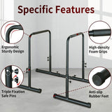 Power Tower Dip Station Pull Up Bar Stand Adjustable Height Heavy Duty Multi-Function Fitness 27811779