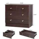Modern Simple 4-Drawer Dresser Nightstand Brown 06903380
