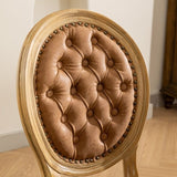 French Style Solid Wood Frame Antique Painting,Hand-pulled buckle decoration PU artificial leather W1143P166791