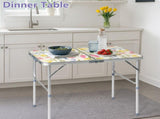 3FT Rectangle Folding Camping Table, 2 Foldable Tabletop Aluminum Portable Outdoor Picnic Table with 43607263