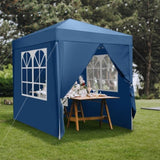 ZUN 2 x 2m Two Doors & Two Windows Practical Waterproof Right-Angle Folding Tent Blue 50301898