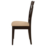 Cappuccino and Beige Lattice Back Dining Chair B062P153673