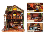 MUSIC PARK 3d wooden puzzle for adults Owl Library book nook with lights model kit dollhouse DIY 65522979